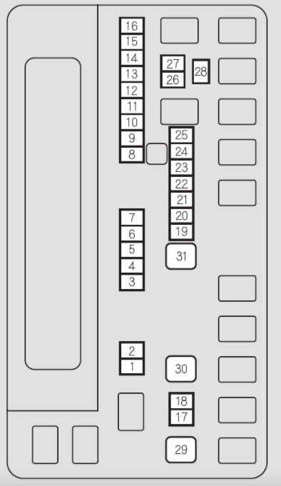 2016 Honda Odyssey fuse box diagram