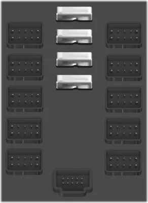 Diagrama de fusibles de Chevrolet Silverado 2011 Compartimiento Interno No. 2