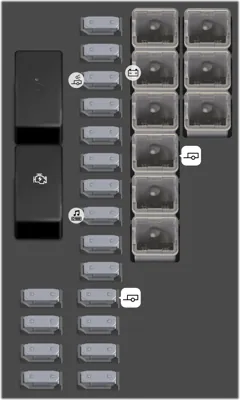 Diagrama de fusibles de Chevrolet Trax 2015 Bloque de fusibles del compartimiento trasero