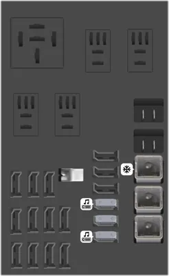 Diagrama de fusibles de Chevrolet Trax 2018 Bloque de fusibles del compartimiento trasero