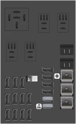 Diagrama de fusibles de Chevrolet Trax 2019 Bloque de fusibles del compartimiento trasero