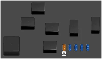 Diagrama de fusibles de Citroën Berlingo 2018 2da gen Fusibles de remolcado, enganche de remolque, carrocería, suelo de la cabina