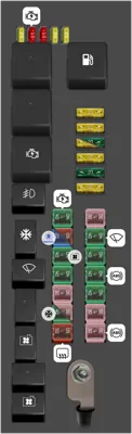 Diagrama de fusibles de Dodge Intrepid 1999 Caja de fusibles en el motor