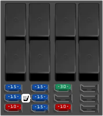 Diagrama de fusibles de Fiat Ducato 2024 CAJA DE FUSIBLES OPCIONAL DEL PILAR CENTRAL DERECHO
