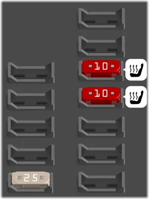 Diagrama de fusibles de Fiat Stilo 2006 Centralita en el maletero