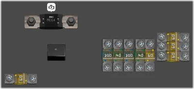 Diagrama de fusibles de Ford Transit 2009 Facelift Caja de pre-fusibles