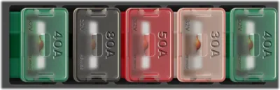 Diagrama de fusibles de Kia Rio 2011 2da gen Compartimento del motor [Tipo 2 - Solo diésel]
