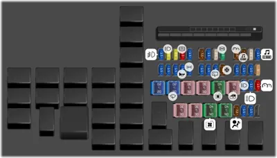 Diagrama de fusibles de Mazda Mazda3 2016 Bloque de fusibles (Compartimiento del motor)