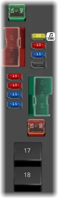 Diagrama de fusibles de Nissan Maxima 2004 Caja de fusibles en el motor 2