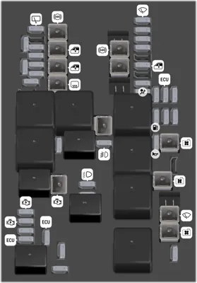 Diagrama de fusibles de Opel Astra 2013 4ta gen Caja de fusibles del compartimento del motor