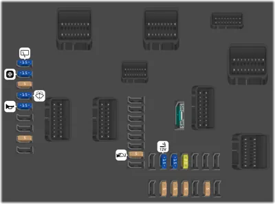 Diagrama de fusibles de Peugeot 2008 2016 Fusibles del salpicadero