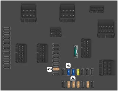 Diagrama de fusibles de Peugeot 208 2015 En la izquierda 1