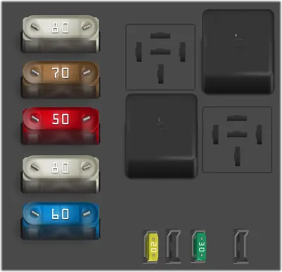 Diagrama de fusibles de Renault Fluence 2017 Caja adicional de fusibles