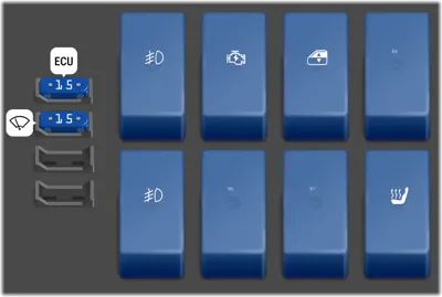 Diagrama de fusibles de Subaru Tribeca 2009 Caja de relés