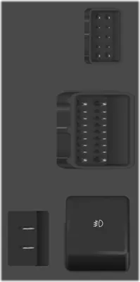 Diagrama de fusibles de Toyota Celica 1993 Caja de fusibles interior N.º 3, panel de moldura lateral derecho