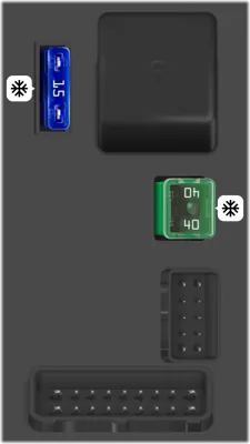 Diagrama de fusibles de Toyota Corolla 1996 7ma gen Caja de fusibles adicional