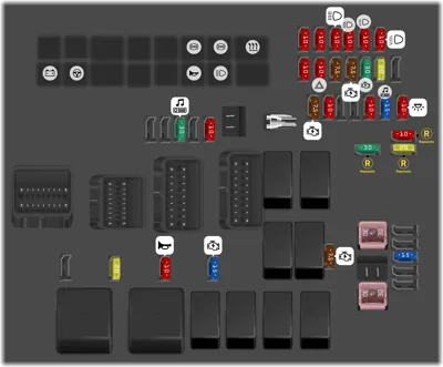 Diagrama de fusibles de Toyota Corolla 2011  Engine compartment
