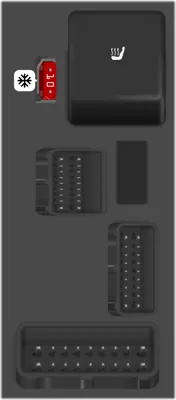 Diagrama de fusibles de Toyota RAV4 2000 1ra gen Facelift Panel lateral del lado del pasajero