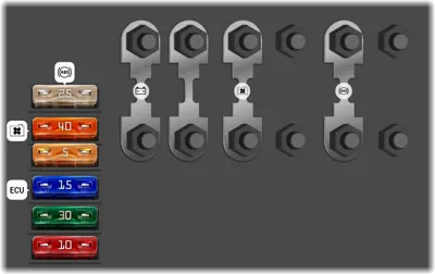 Diagrama de fusibles de Volkswagen Voyage 2015 G6 Fusiblera del Motor