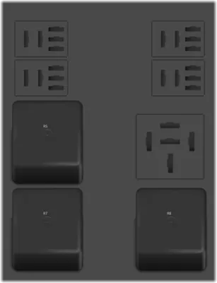 Diagrama de fusibles de Volkswagen Passat 2009 Ubicación del relé en el bloque de relés 2 debajo del panel frontal a la izquierda